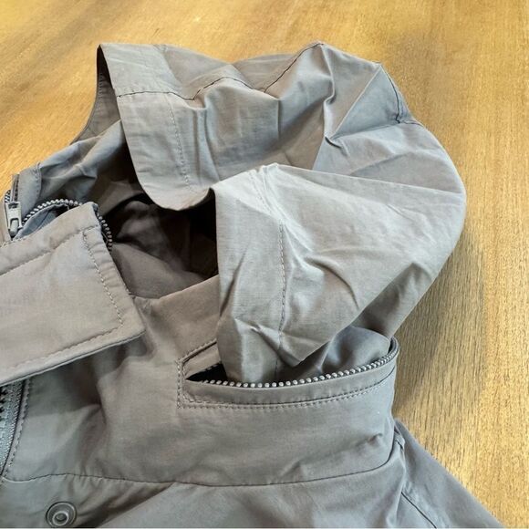 EILEEN FISHER Cotton Nylon Hooded Jacket Medium Gray‎ Weather Resistant - Picture 10 of 13
